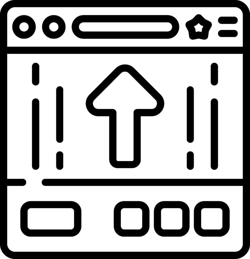 Footer Line Icon vector