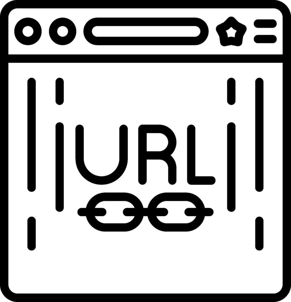 URL Line Icon vector