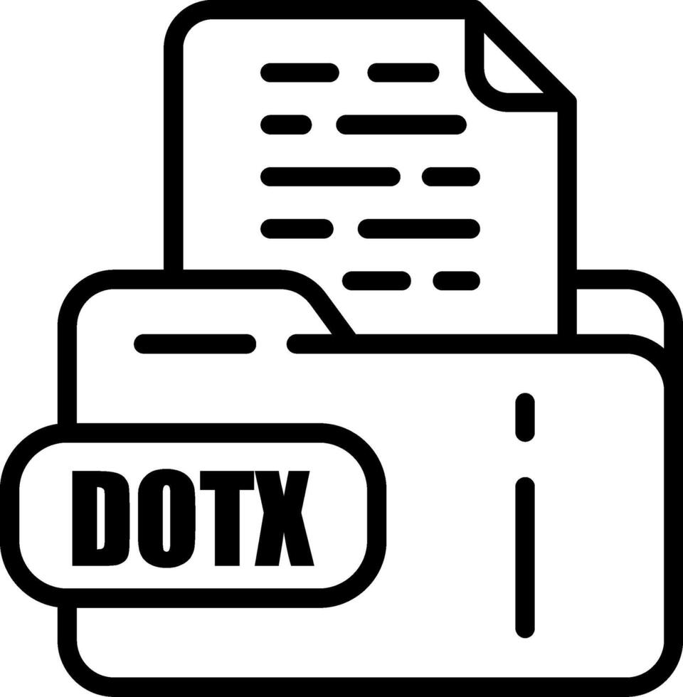 DOTX File Icon vector