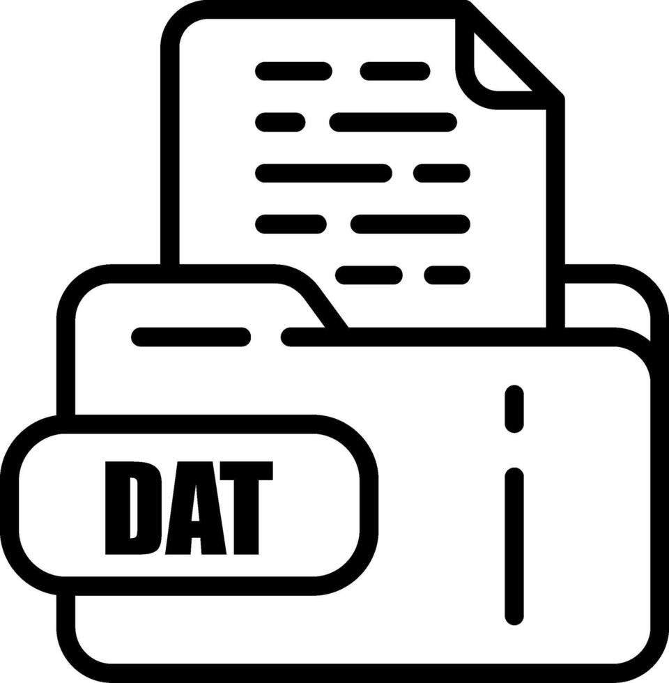 DAT File Icon vector