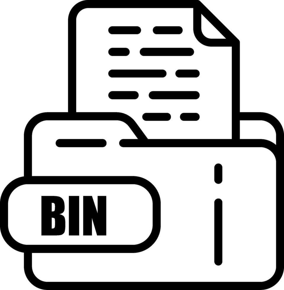 BIN File Icon vector
