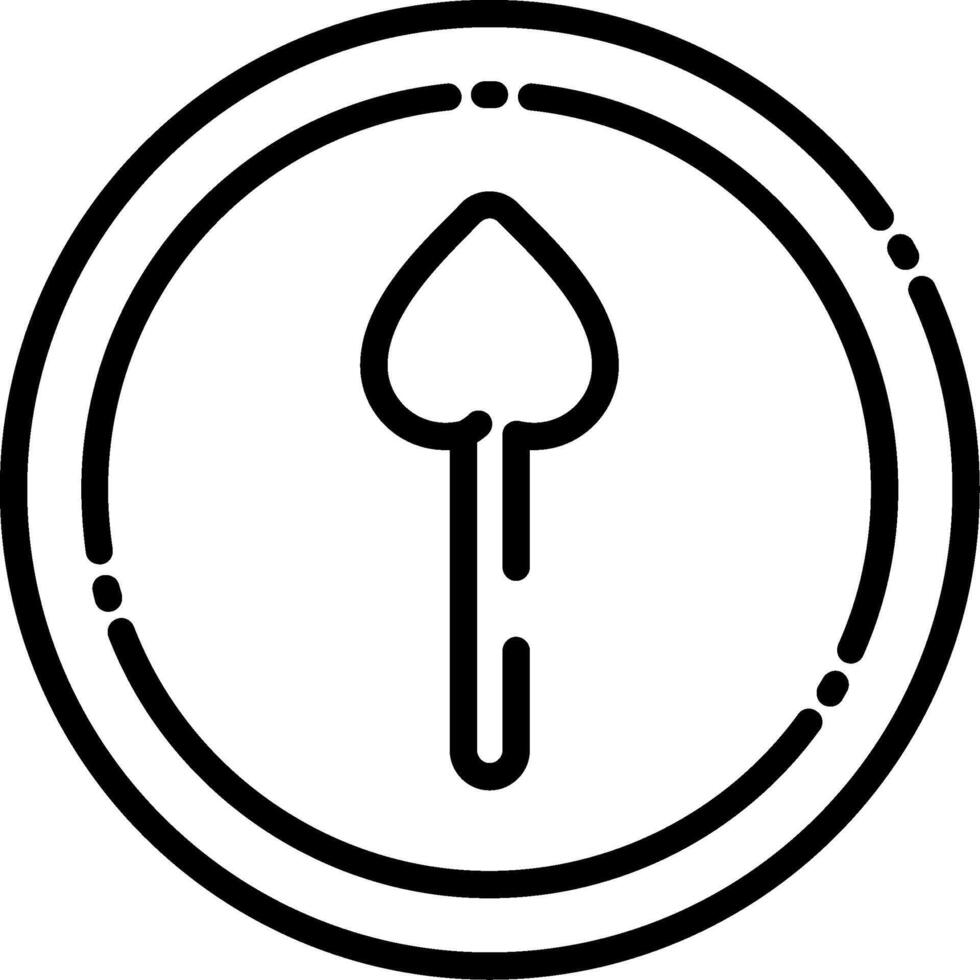 Heart Arrow Line Icon vector