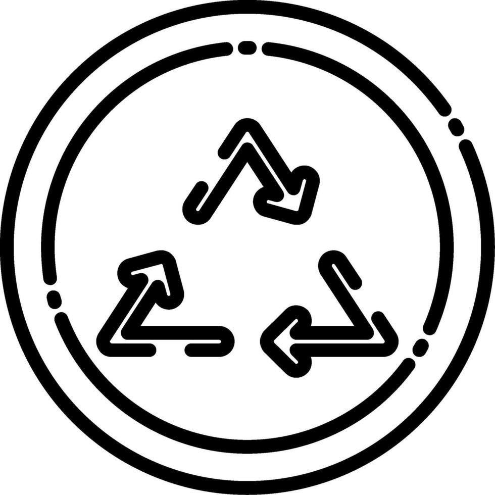 Arrow Triangle Line Icon vector