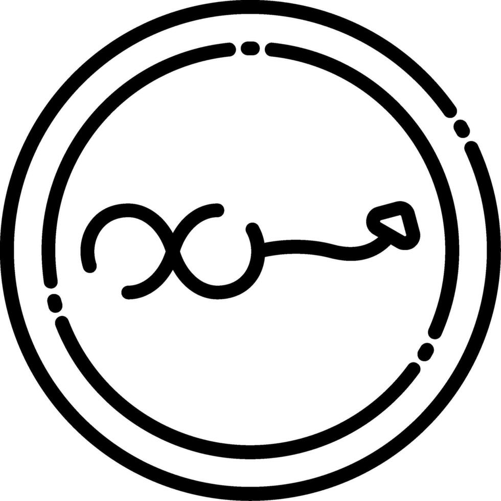 Right Arrow with Loop Line Icon vector