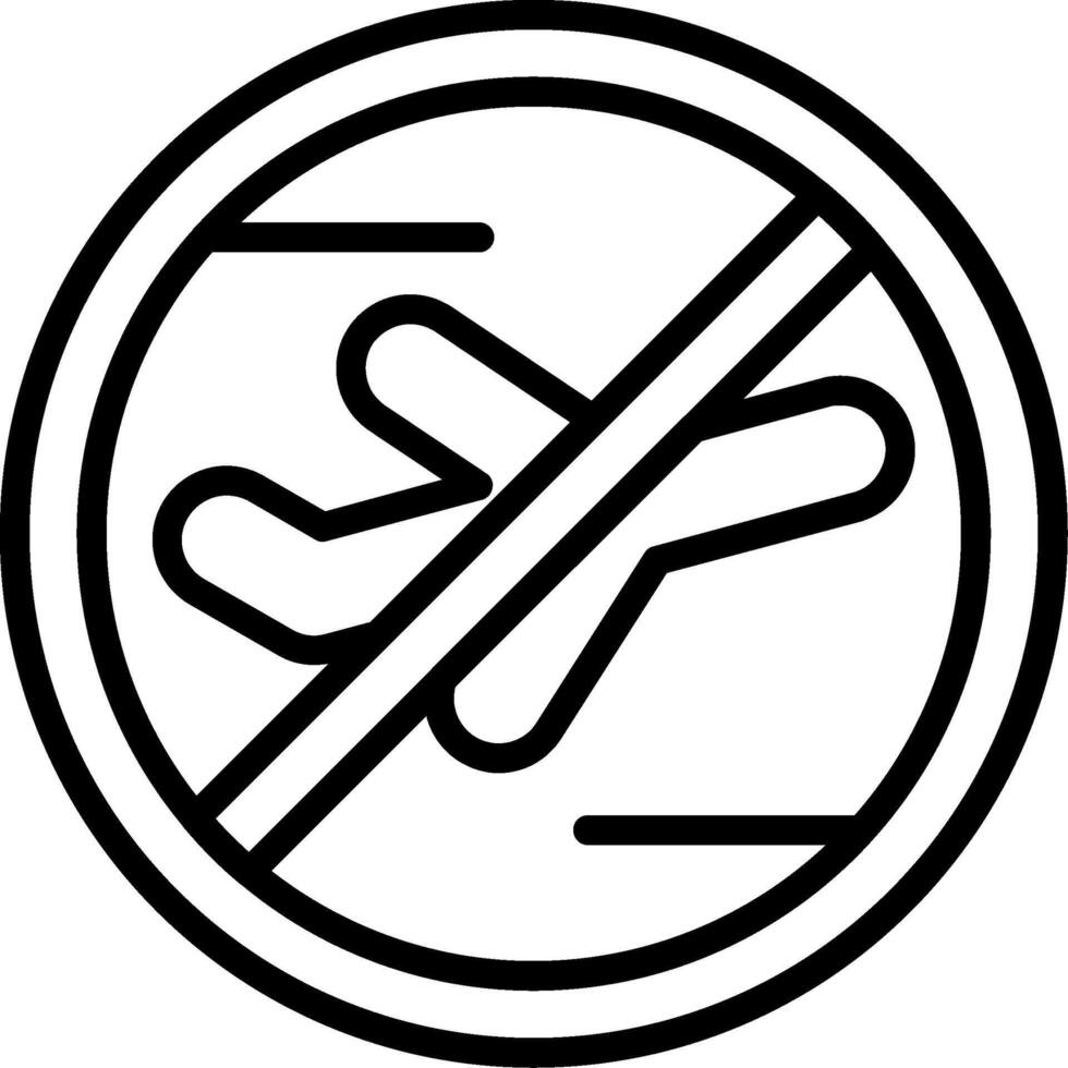 Flight Ban Line Icon vector