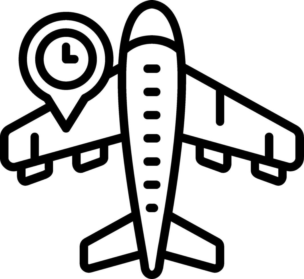 Flight Delayed Line Icon vector