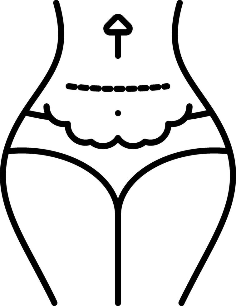 Abdominoplasty Line Icon vector