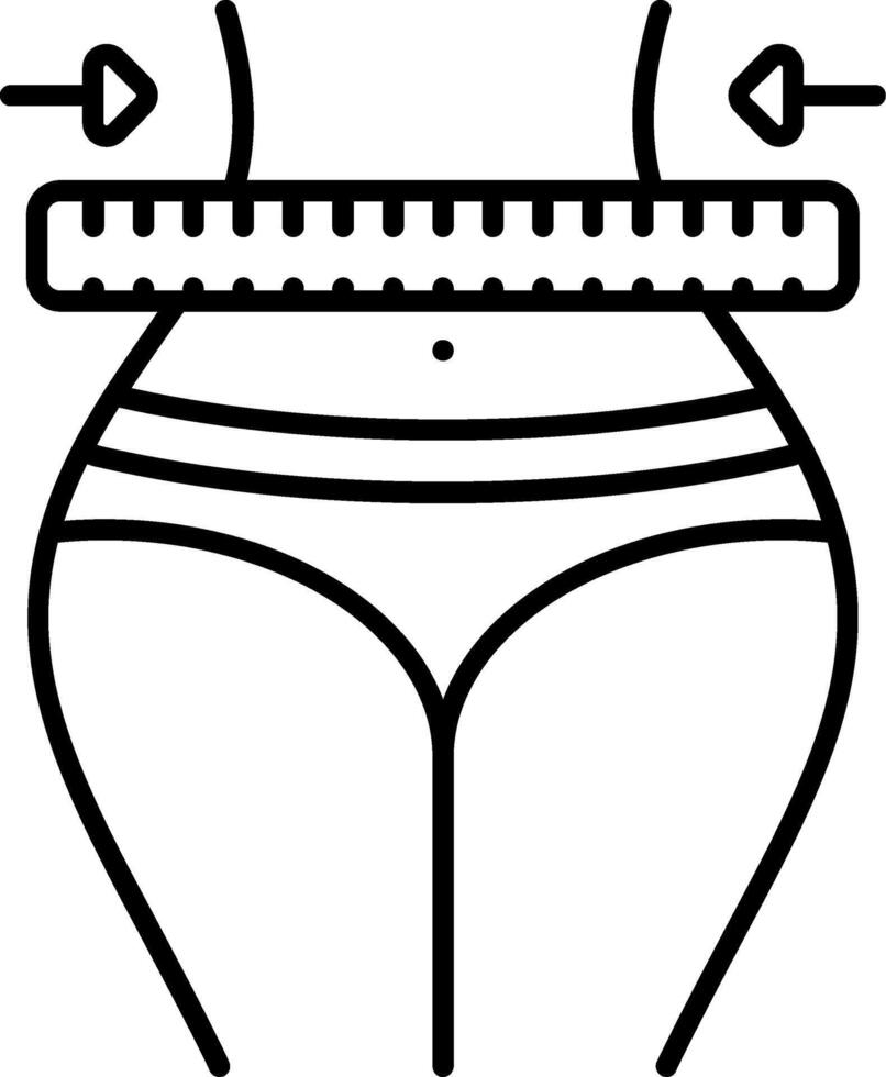Belly Line Icon vector