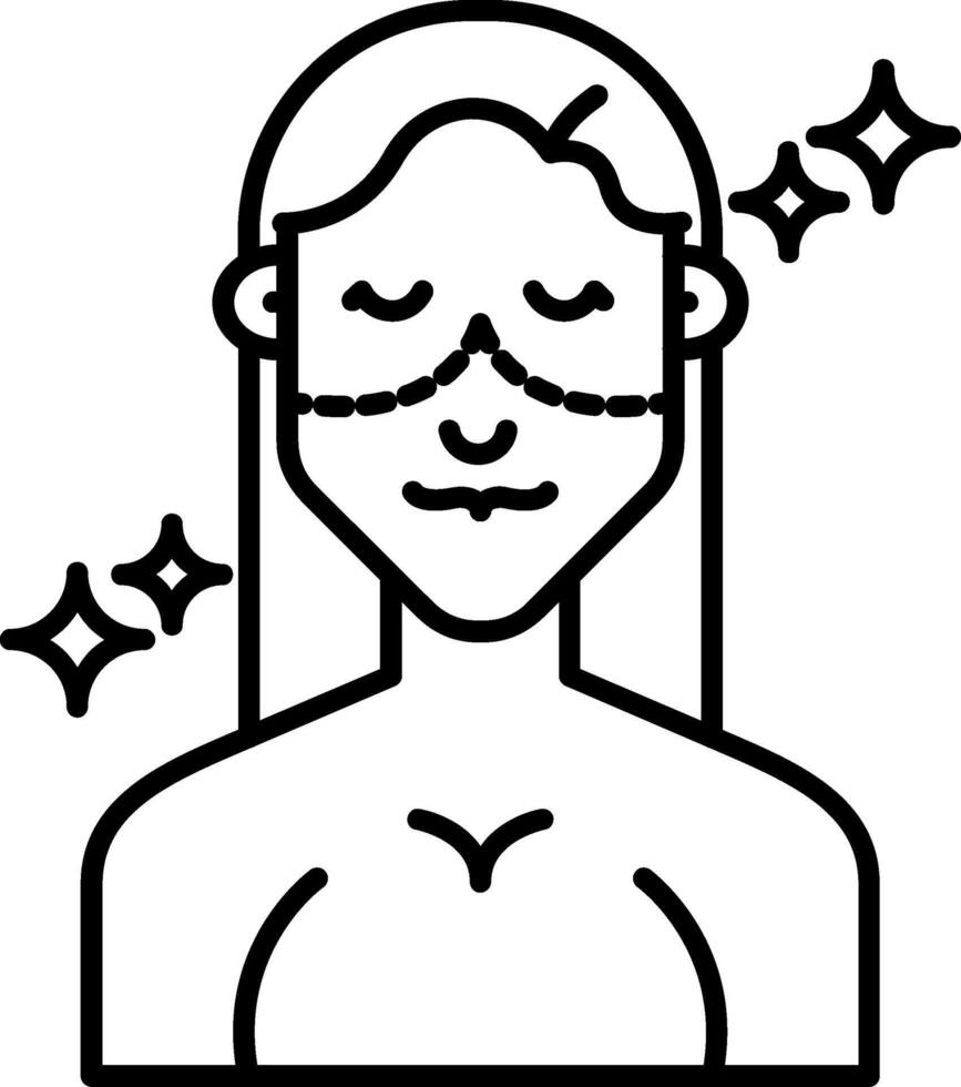 Face Surgery Line Icon vector