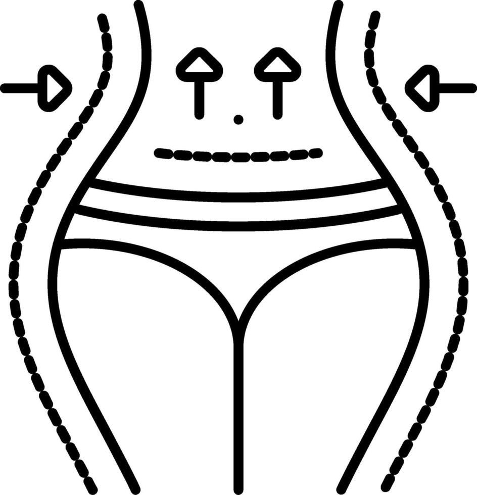 Aesthetic Surgery Line Icon vector