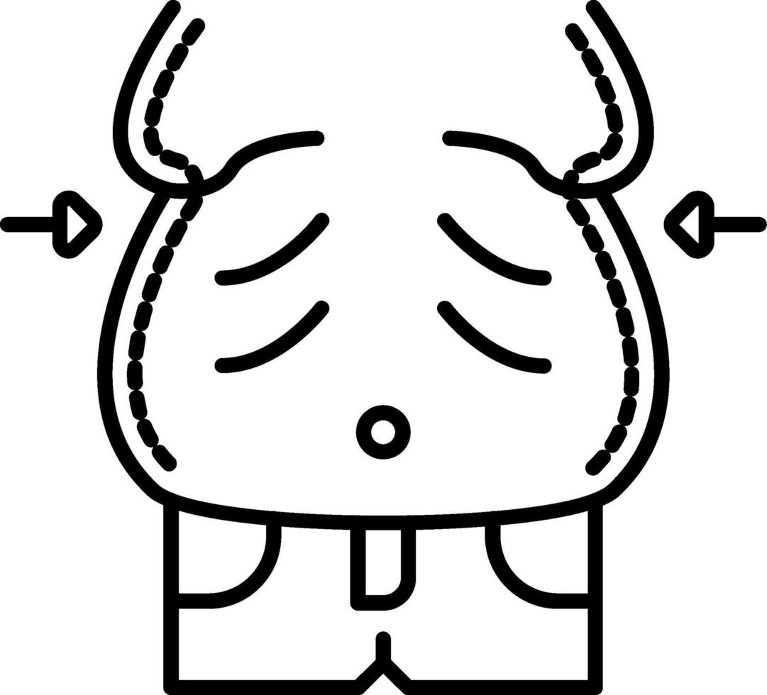 Fat Surgery Line Icon vector