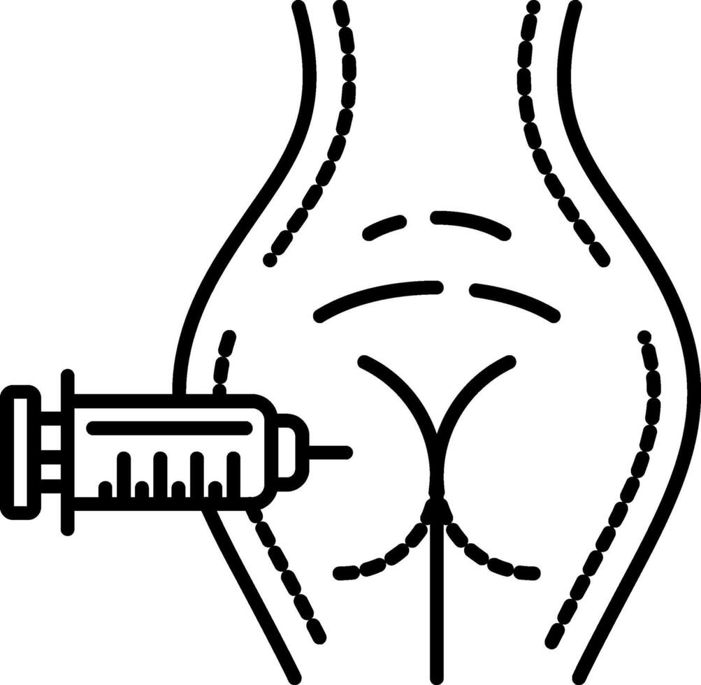 Botox Line Icon vector