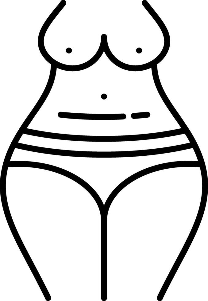 Human Body Line Icon vector