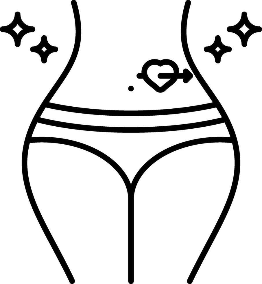 Tattoos Line Icon vector