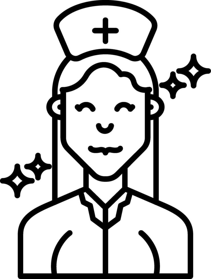 Nurse Line Icon vector