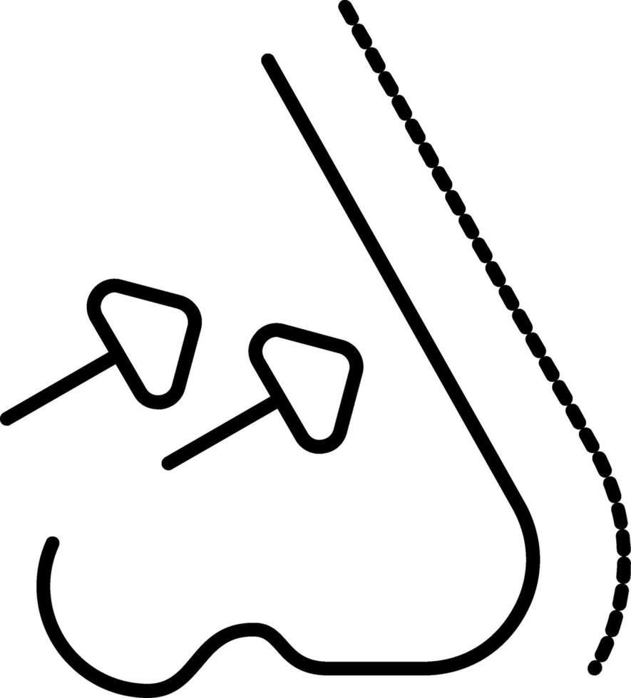 Rhinoplasty Line Icon vector