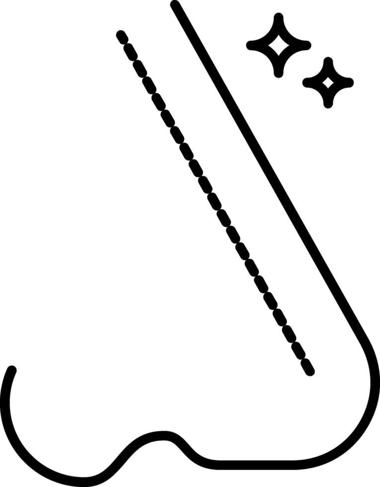 Nose Surgery Line Icon vector