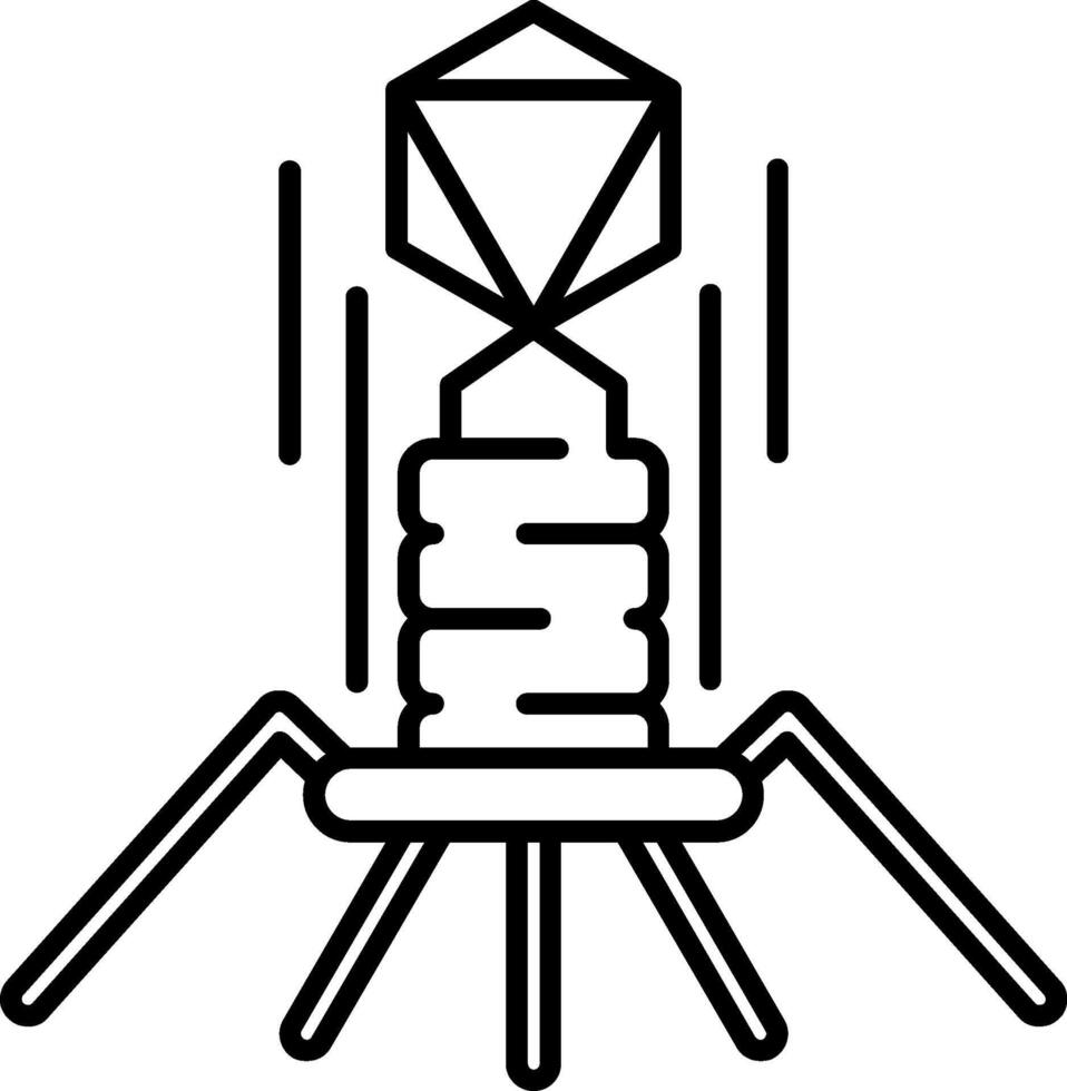 Bacteriophage Line Icon vector