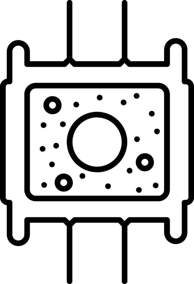Dinoflagellate Biddulphia Line Icon vector