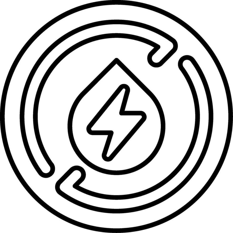 Green Energy Line Icon vector