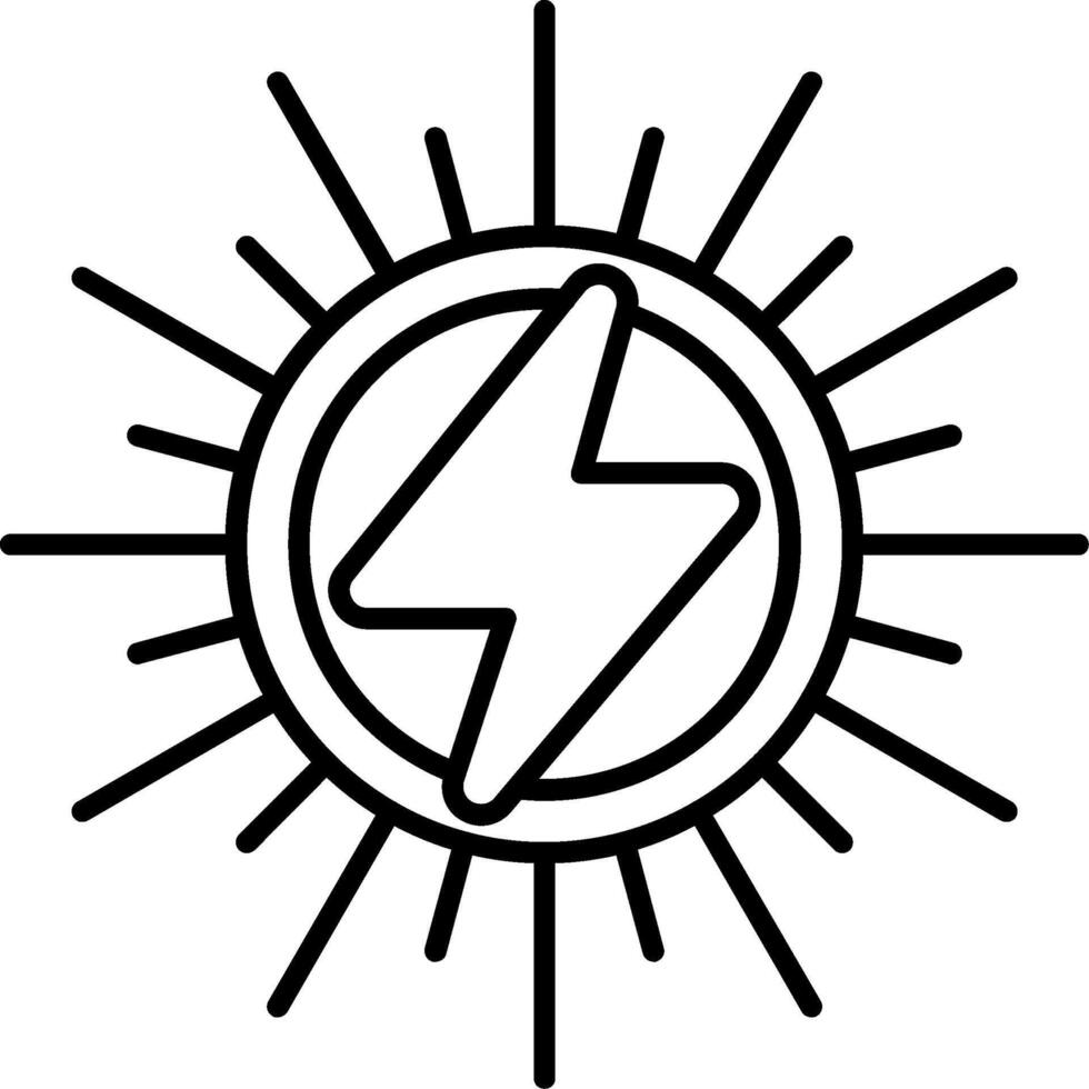 Solar Energy Line Icon vector