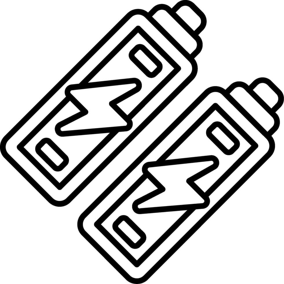 Batteries Line Icon vector