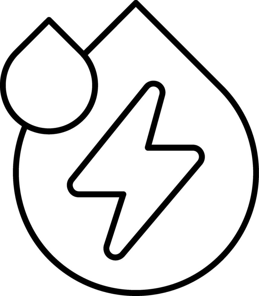 Hydro Power Line Icon vector