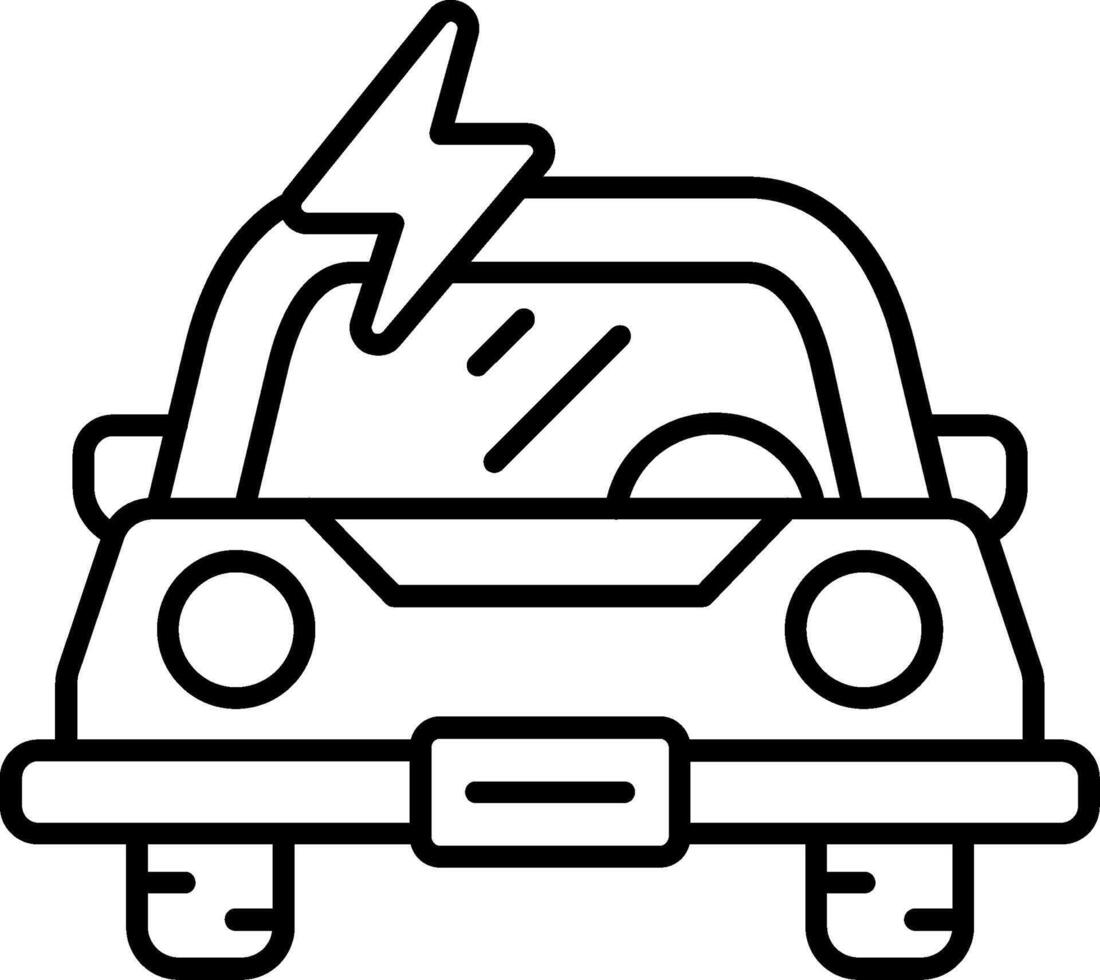 Eco Car Line Icon vector