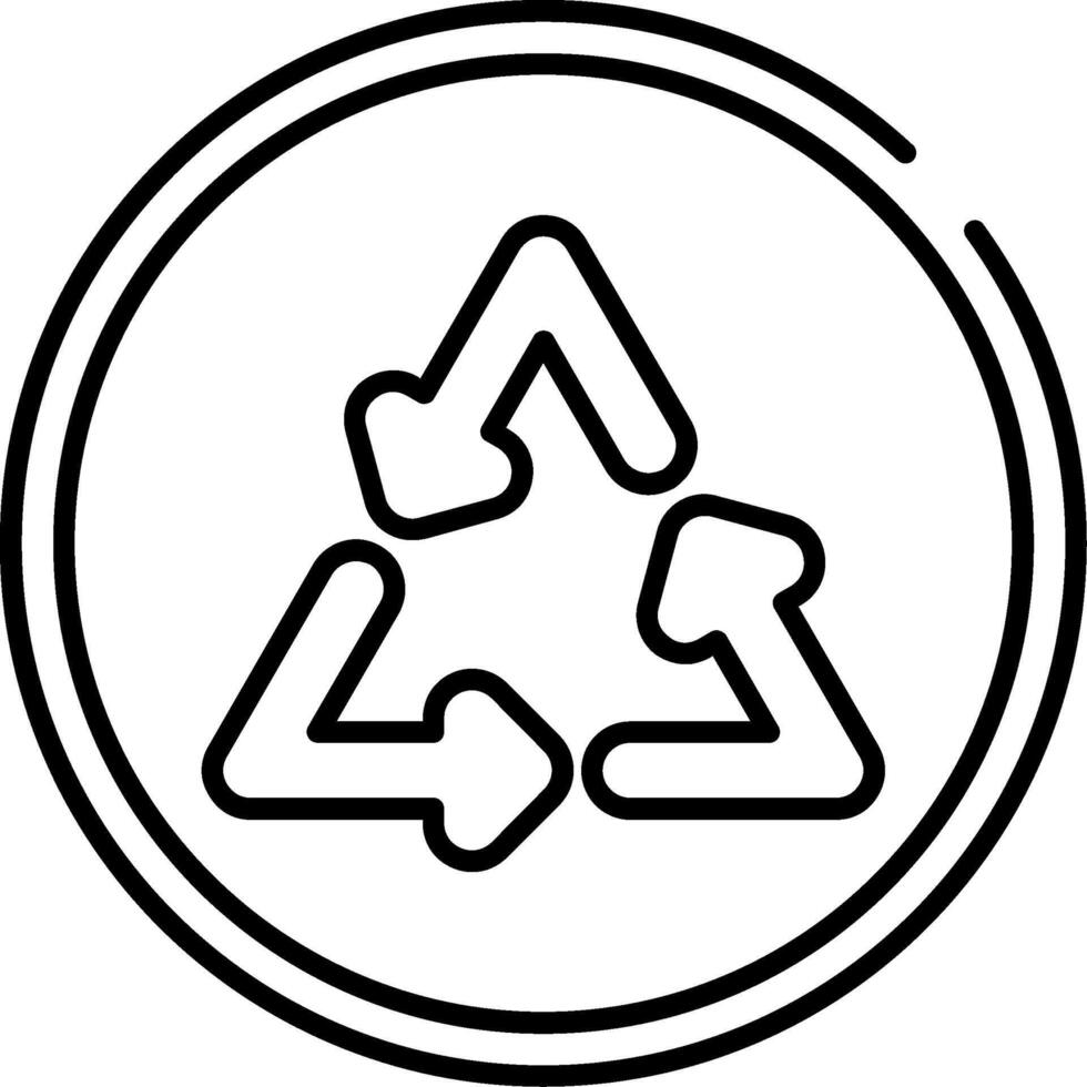 Recycling Symbol Line Icon vector