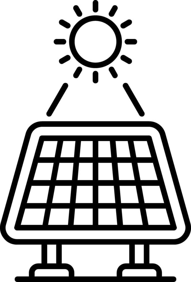 Solar Energy Line Icon vector