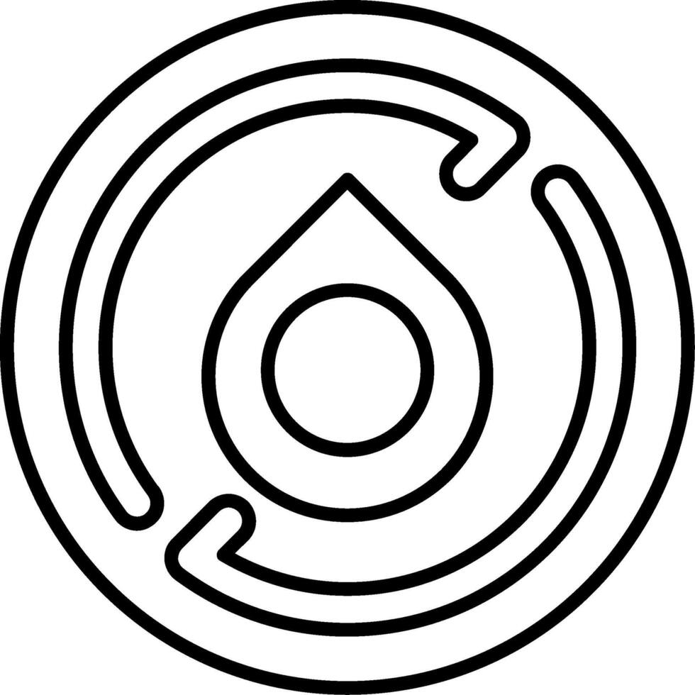 Save Water Line Icon vector