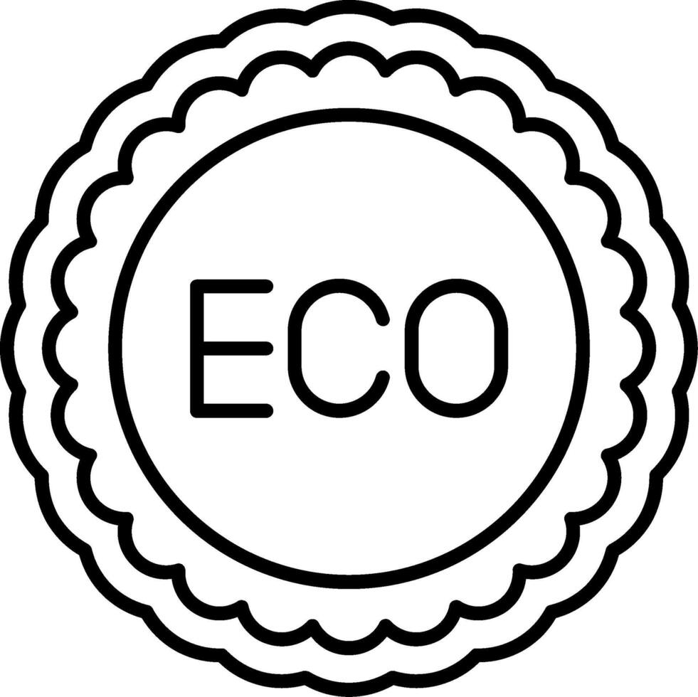 Eco Tag Line Icon vector