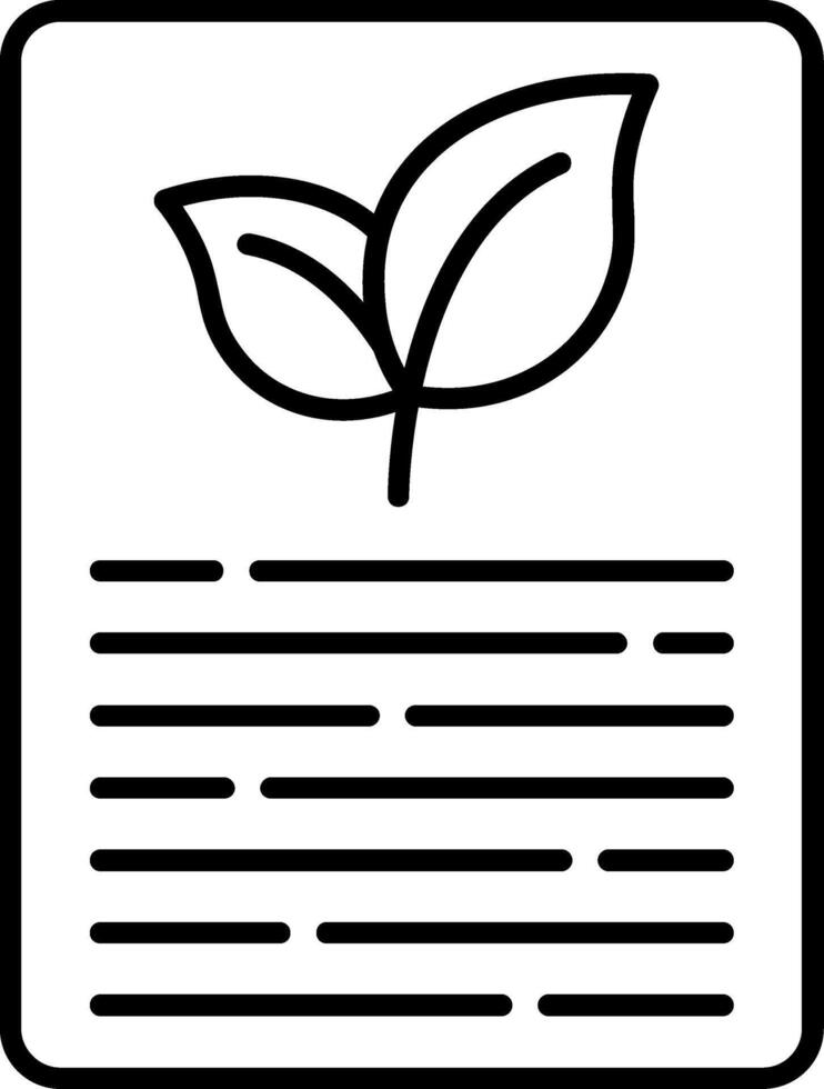 Eco Friendly Paper Line Icon vector