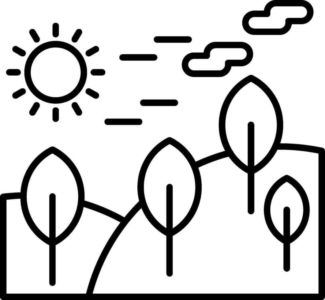 Nature Line Icon vector