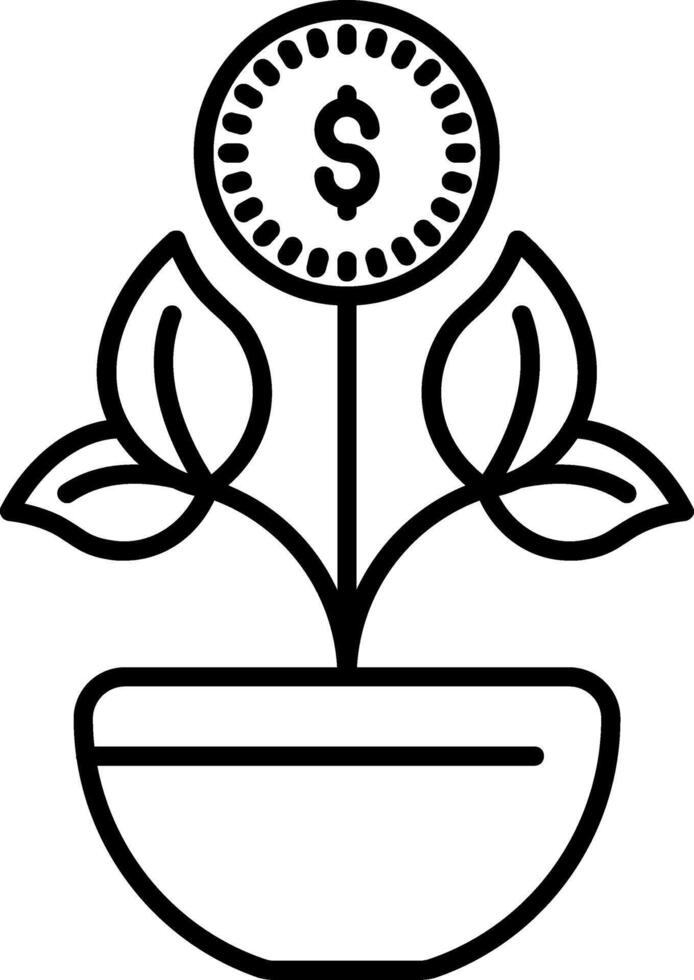 Sustainable Economy Line Icon vector