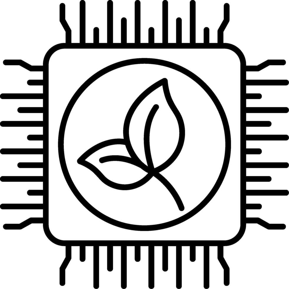 Green Technology Line Icon vector