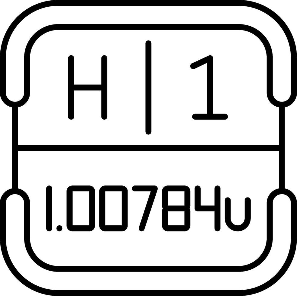 Hydrogen Periodic Table Element vector