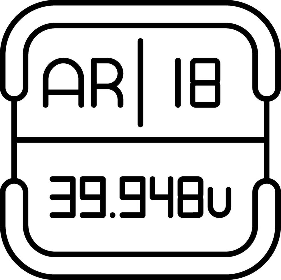 Argon Periodic Table Element vector
