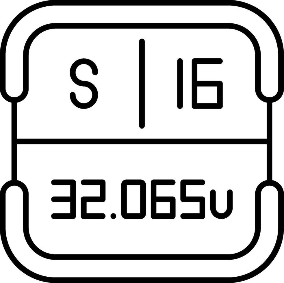 Sulfur Periodic Table Element vector