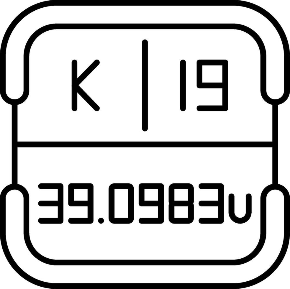Potassium Periodic Table Element vector