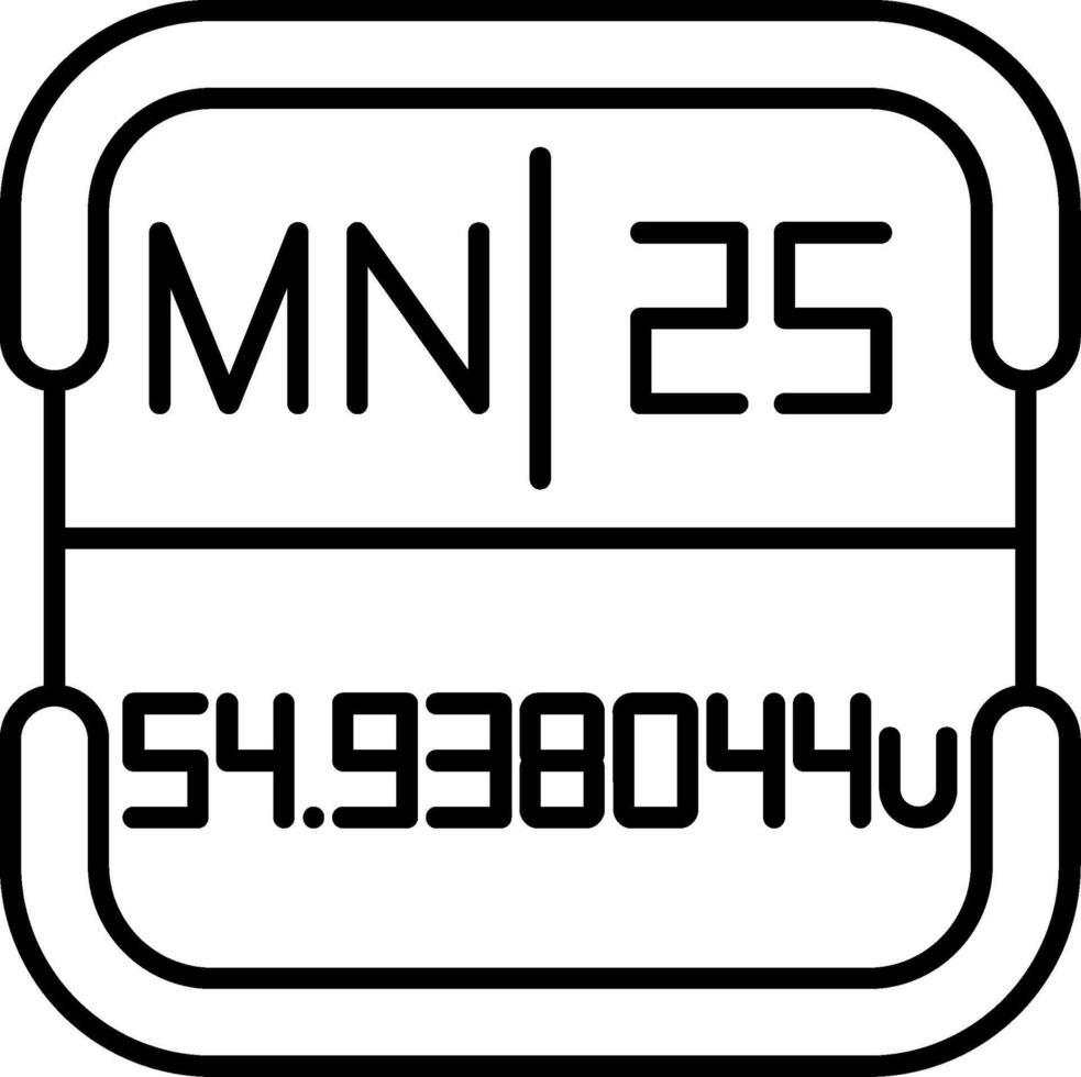 Manganese Periodic Table Element vector