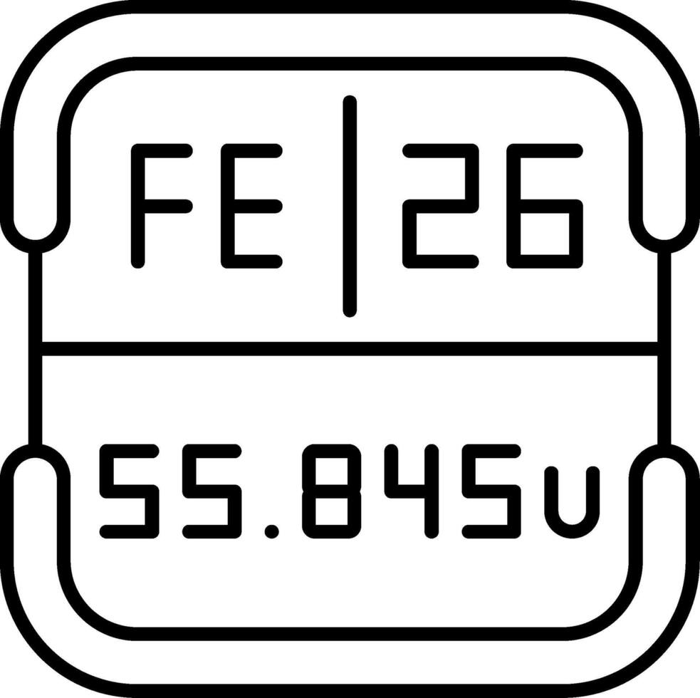 Iron Periodic Table Element vector