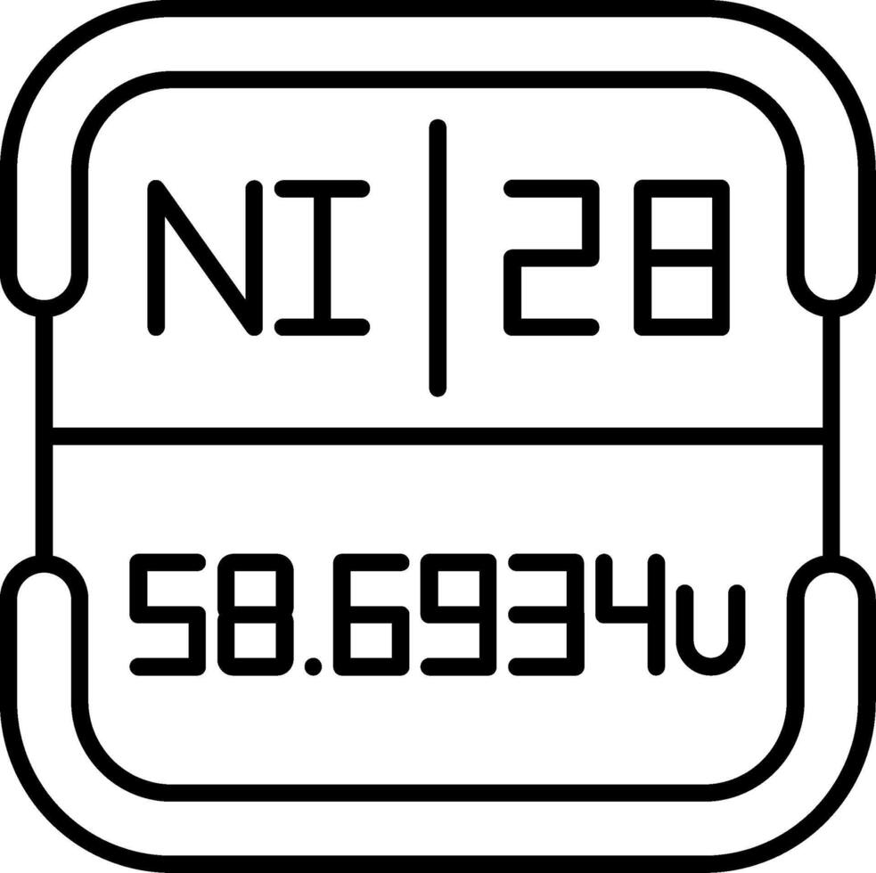 Nickel Periodic Table Element vector