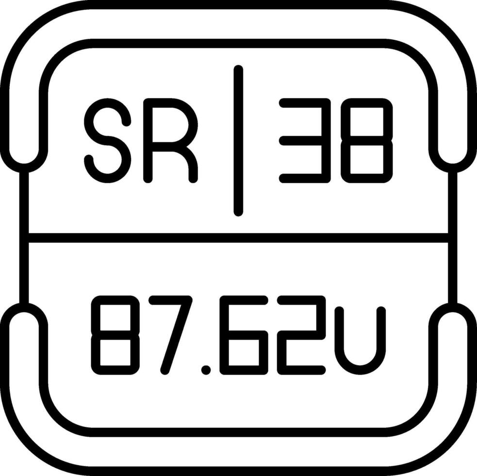 Strontium Periodic Table Element vector