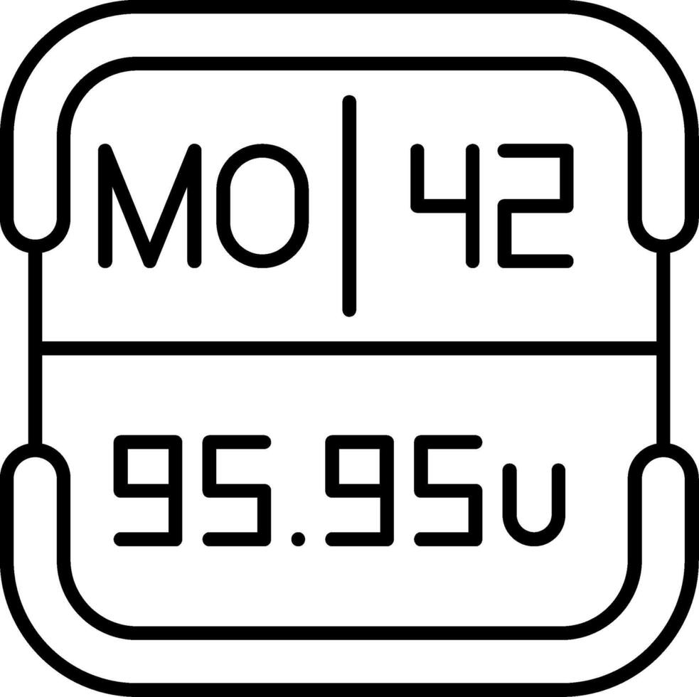 Molybdenum Periodic Table Element vector