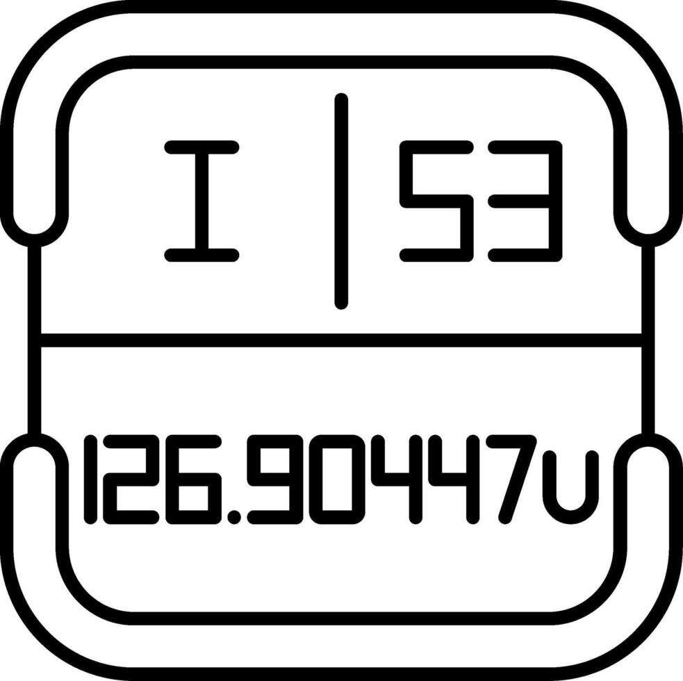 Iodine Periodic Table Element vector