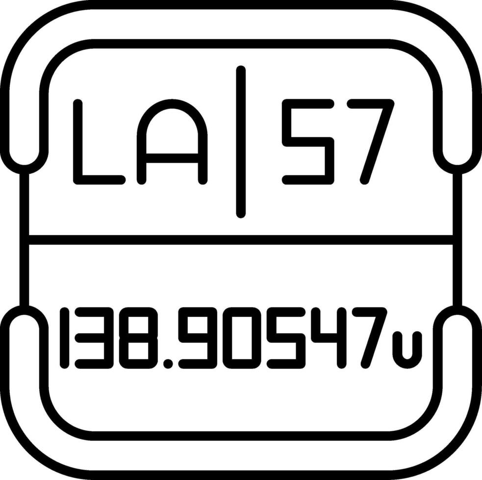 Lanthanum Periodic Table Element vector