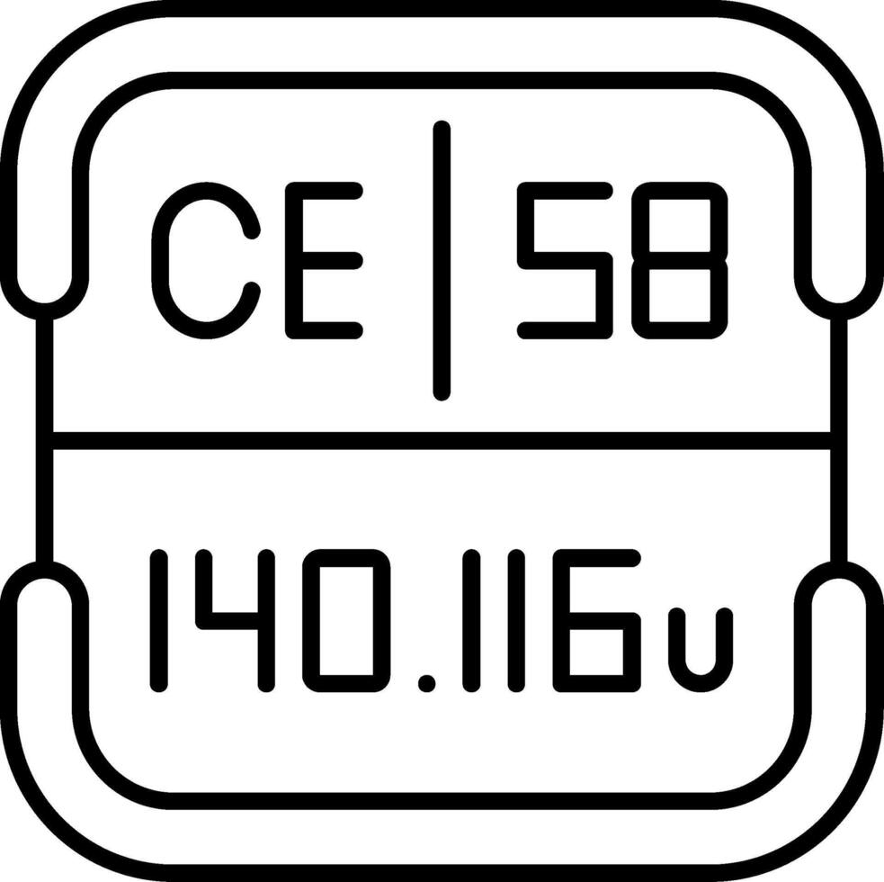 Cerium Periodic Table Element vector