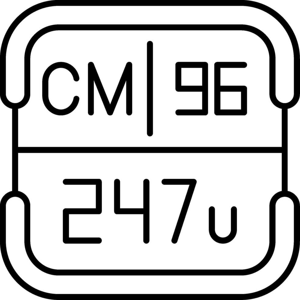 Curium Periodic Table Element vector