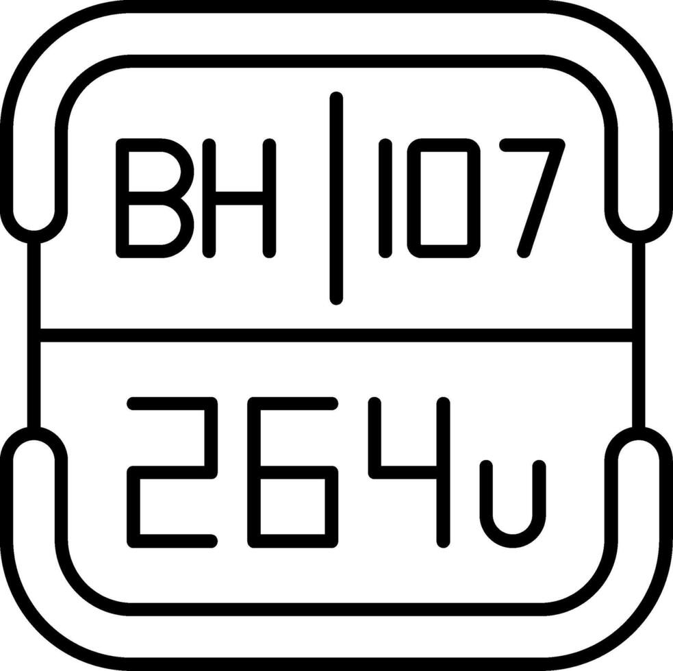 Bohrium Periodic Table Element vector